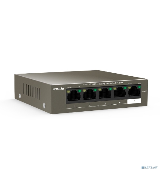 Коммутатор Tenda TEF1105P-4-63W 5PORT 10/100M