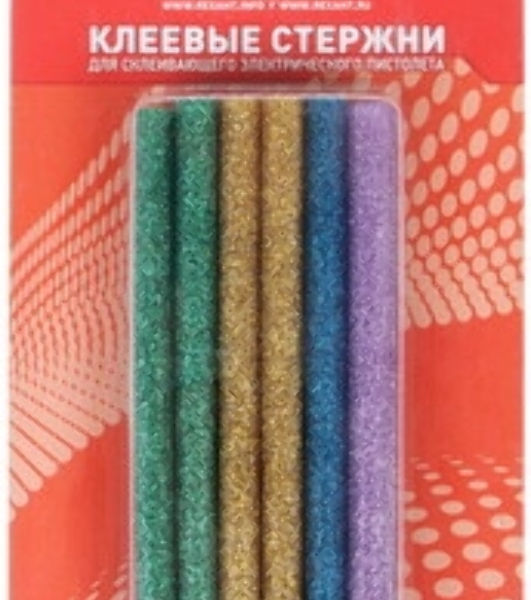 Клеевые стержни Rexant, Ø7 мм, 100 мм, прозрачные, 12 шт., блистер
