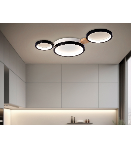 Светильник Ambrella light FL4814/3 BK/WH черный/белый 3000K-6400K 45W 620*290*55 (ПДУ ИК)