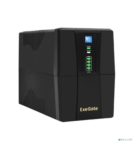 Источник бесперебойного питания ExeGate SpecialPro UNB-600.LED.AVR.4C13.RJ.USB 600VA/360W, LED, AVR, 4*C13, RJ45/11, USB, черный