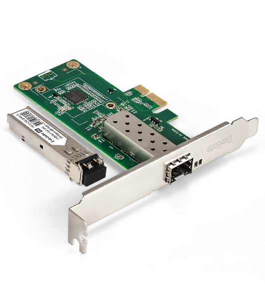 Комплект: Сетевой адаптер SFP ExeGate EXE-i210-F1 + Трансивер Multi-Mode до 550м EXT-1G-MM850-LC2-550M (EX296228RUS: PCI-E x1 v2.0, порты 1x SFP (10/100/1000Mb/s), Gigabit Server NIC Intel Chipset I210-F1 + EX298329RUS: Tx:850/Rx:850 нм, до 500 м, разъем Duplex LC)