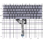 Клавиатура для ноутбука Lenovo Yoga Slim 6 14IAP8 серебристая, фото3