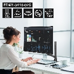 Кронштейн для монитора 13'-34' настольный ExeGate EDM1-3410-02G (газовая пружина, VESA 75x75, 100x100, макс.нагрузка 10 кг, наклон -90°/+90°, поворот -90°/+90°, вращение 360°, 2 способа крепления: сквозное и струбцина, цвет черный), фото8