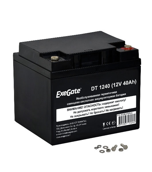 Батарея ExeGate DT 1240 (12V 40Ah), клеммы под болт М6