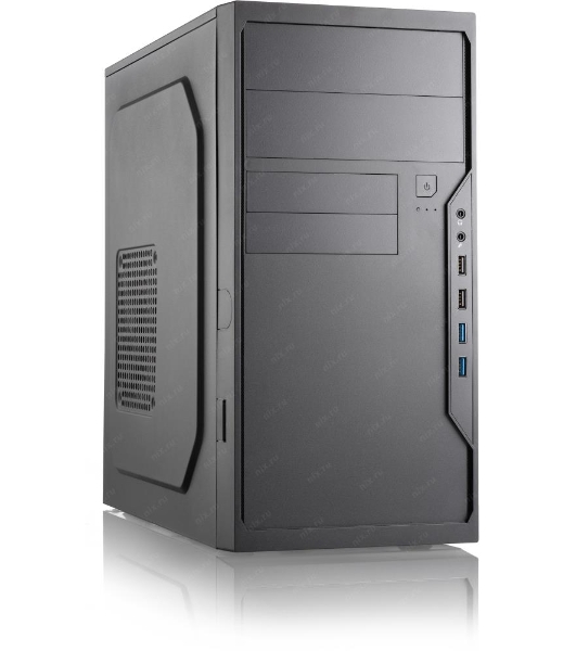 Корпус Foxline FL-733R-450W, Mini-Tower, чёрный, БП 450 Вт