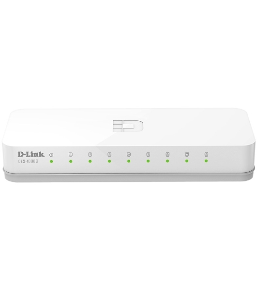 Коммутатор D-Link DES-1008C, 8×100 Мбит/с, неуправляемый