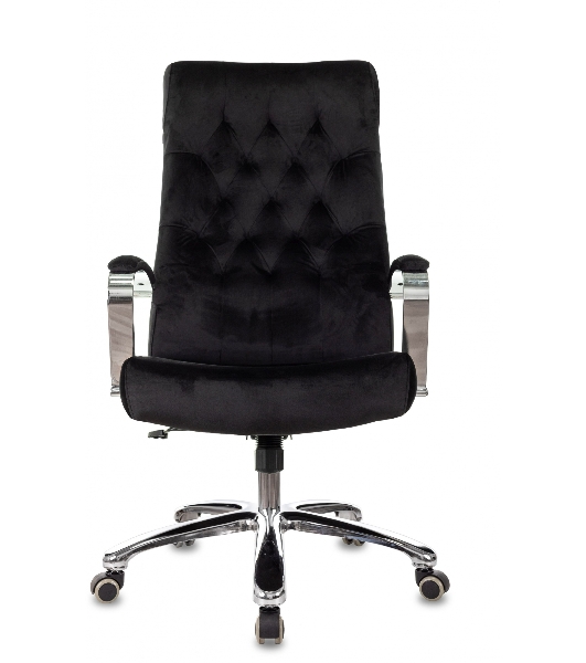 Кресло руководителя Бюрократ T-9928SL Fabric черный Italia Black, крестов. металл хром
