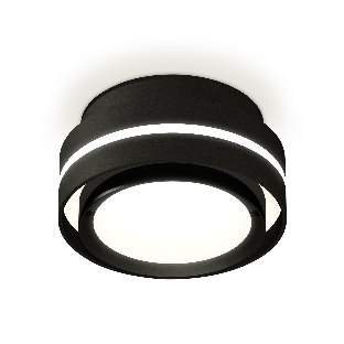 Светильник Ambrella Light XS8414001 SBK/PBK черный песок/черный полированный GX53 (C8414, N8113)