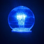 Лампа накаливания шар Neon-night e27 6 LED Ø45мм - синяя, прозрачная колба, эффект лампы накаливания, фото2