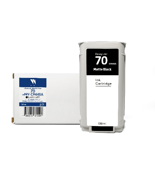 Картридж струйный NVPrint 70 (NV-C9448A) Black Matte для HP DesignJet Z2100/Z3100/Z3200/Z5200/Z5400 (130 мл) совместимый