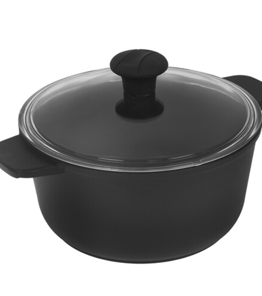 Кастрюля Maunfeld Osvald MF22SVLD03CR универсальная из литого алюминия со стеклянной крышкой, 3 л