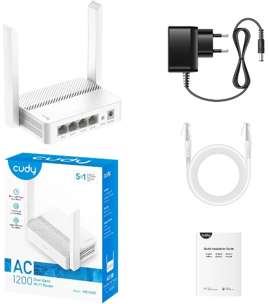 Роутер беспроводной Cudy WR1200E AC1200 10/100BASE-TX