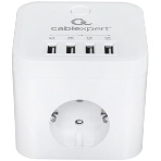 Сетевой фильтр Cablexpert Cube CUBE-3-U4-W-1.5, 3 р, 10А, 4хUSB, 1.5 м, ур.защиты 4+, белый, коробка, фото5