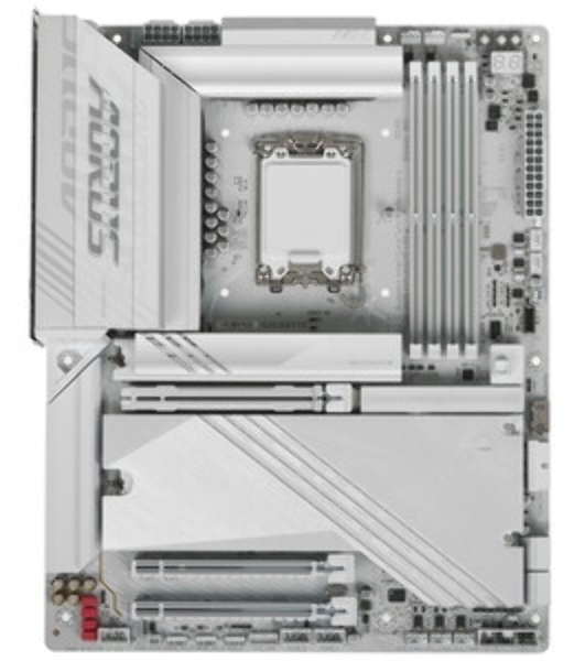 Материнская плата Gigabyte Z890 AORUS ELITE X ICE, LGA 1851, Intel Z890, 4xDDR5, 4xSATA, 5xM.2, 1xPCIe 5.0 x16, 1xPCIe 4.0 x4, 1xPCIe 4.0 x1, 1x 2.5Gb LAN, 4xUSB-A 3.2 Gen 1, 2xUSB-A 3.2 Gen 2, 4xUSB-A 2.0, 1xUSB-C (Thunderbolt 4), 2x3.5 мм, 7.1, ATX