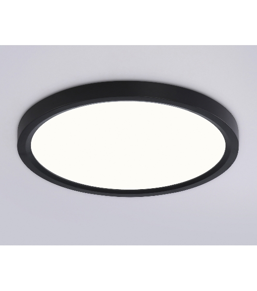Светильник светодиодный ультратонкий Ambrella light FZ1904 BK черный IP54 20W 3000K-6500K CCT-переключатель D300*25 (Без ПДУ)