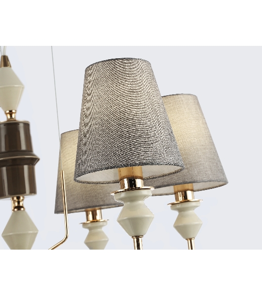 Люстра Ambrella light LH75401/6 GD/GR золото/серый E14*6 max 40W D700*1260