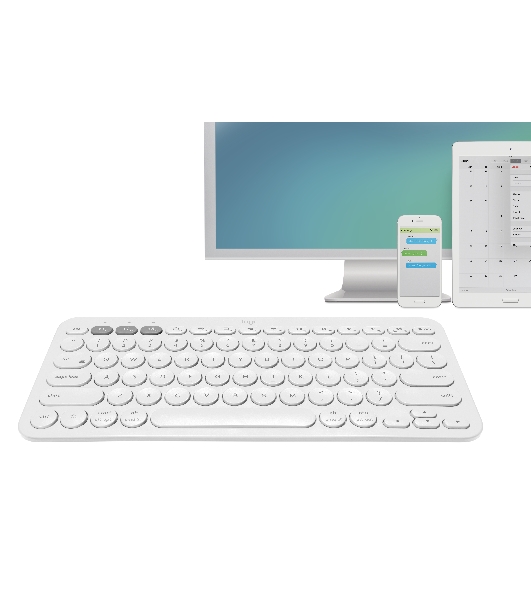 Клавиатура беспроводная Logitech K380, Bluetooth, белый