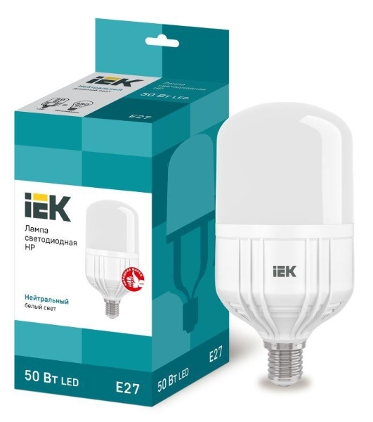 Лампа cветодиодная IEK LLE-HP-50-230-40-E27 HP 50Вт 230В 4000К E27 IEK
