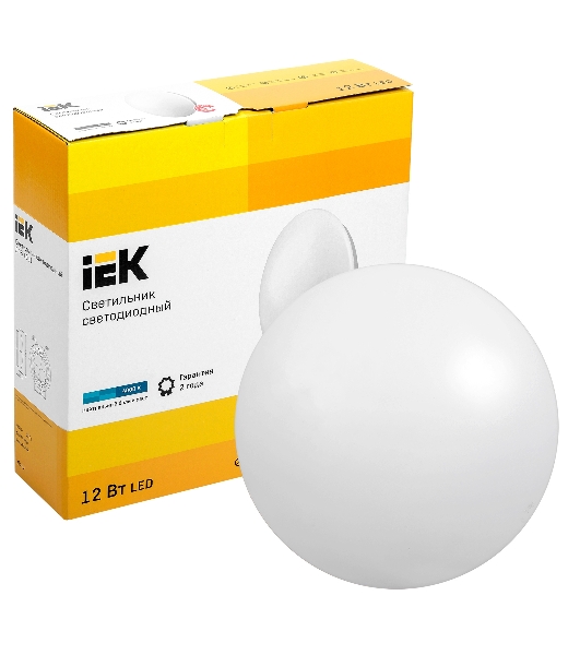Светильник светодиодный ДПБ 1001 12Вт 4000K IP20 круг бел. IEK LDPB0-1001-12-4000-K01