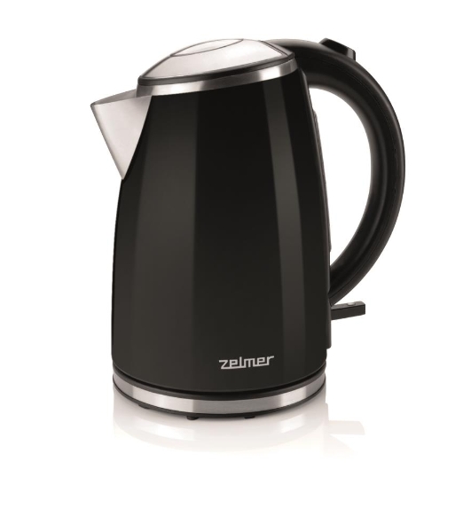 Чайник электрический Zelmer ZCK1274B 1.7 л, 2200 Вт, черный корпус: металл