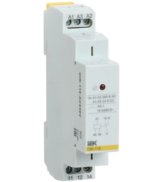Реле промежуточное OIR 1 конт. (16А) 230В AC IEK OIR-116-AC230V