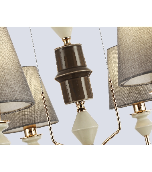Люстра Ambrella light LH75401/6 GD/GR золото/серый E14*6 max 40W D700*1260