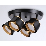 Светильник Ambrella light TN71243/4 BK/GD черный/золото GX53/4 D250*147, фото 1