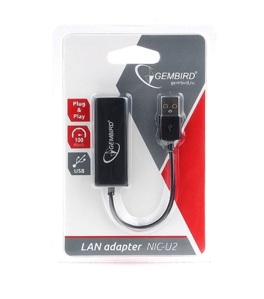 Сетевой адаптер Ethernet Gembird NIC-U2 USB 2.0 - Fast Ethernet adapter