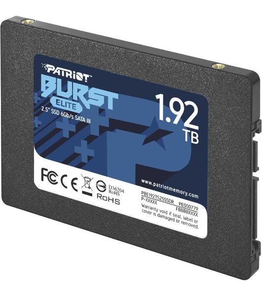 Накопитель SSD Patriot Burst Elite, 1.92Tb, SATA, 2.5', R/W 450/320