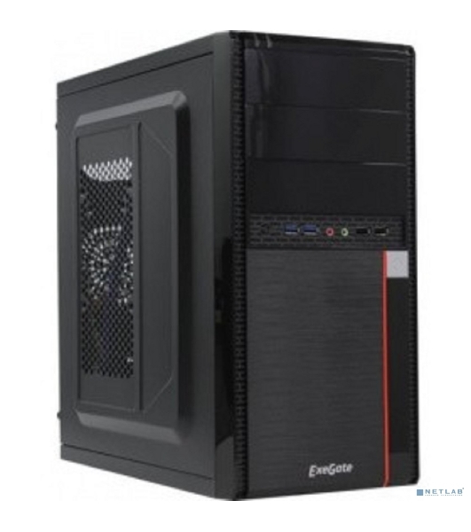 Компьютерный корпус Minitower ExeGate MA-371X Black, mATX (UN600, 120мм) 2хUSB+2хUSB 3.0, Audio