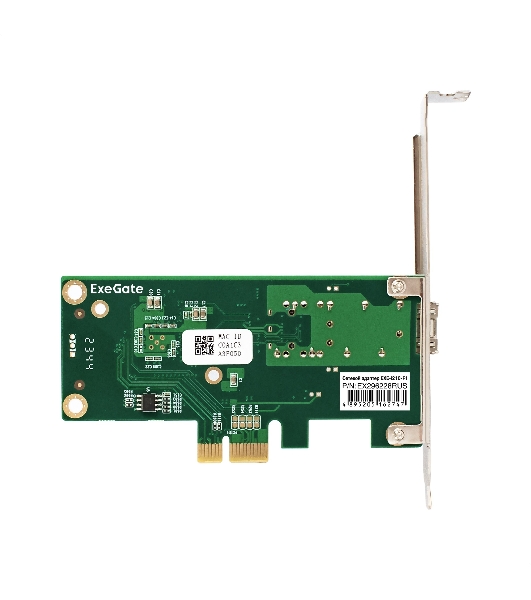 Комплект: Сетевой адаптер SFP ExeGate EXE-i210-F1 + Трансивер Multi-Mode до 550м EXT-1G-MM850-LC2-550M (EX296228RUS: PCI-E x1 v2.0, порты 1x SFP (10/100/1000Mb/s), Gigabit Server NIC Intel Chipset I210-F1 + EX298329RUS: Tx:850/Rx:850 нм, до 500 м, разъем Duplex LC)