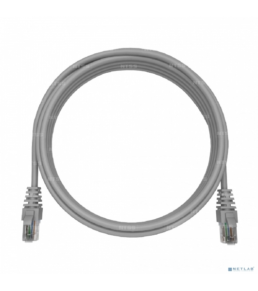 Патч-корд NTSS NTSS-PC-PM-UTP-RJ45-5e-3.0-LSZH-GY U/UTP RJ-45 мод.-RJ-45 мод. кат.5E 3м серый LSZH