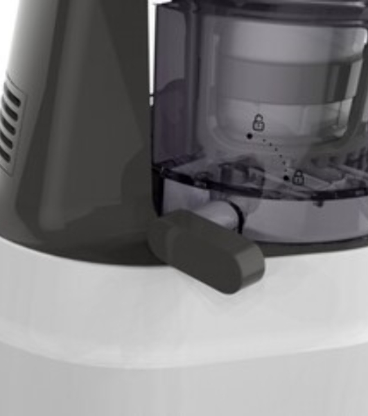 Соковыжималка Moulinex ZU150110 белый/черный, шнековая вертикальная, 150 Вт, 800 мл, электронное, реверс