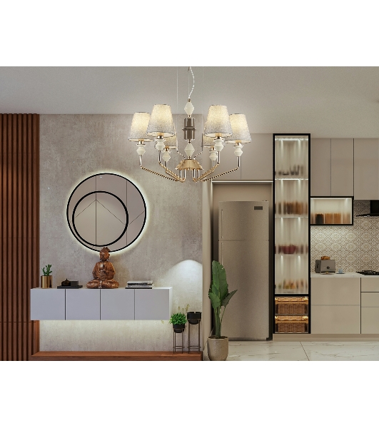 Люстра Ambrella light LH75401/6 GD/GR золото/серый E14*6 max 40W D700*1260