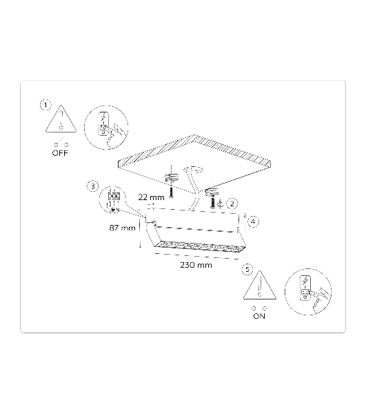 Светильник Ambrella light TA1829  BK черный LED 12W 4200K 230*22*87