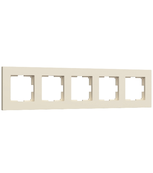 Рамка на 5 постов Slab (айвори софт) W0052962
