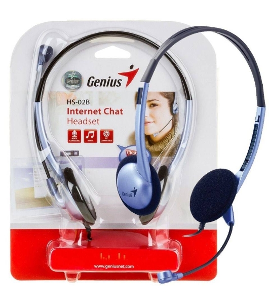 Гарнитура Genius HS-02B фиолетовый, проводная, 3.5 мм