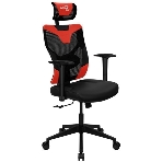 Кресло Aerocool GUARDIAN Champion красный, сетка, 150 кг, подголовник, регулируемые подлокотники, механизм качания, поясничная подушка, фото15
