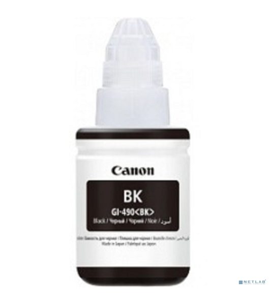 Чернила Canon GI-490BK 0663C001 черный для Canon Pixma G1400/2400/3400 (135мл)