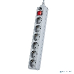 Сетевой фильтр Perfeo 'POWER+', PF_A4673 (3,0 м, 6 розеток, серый (PF-PP-6/3,0-G)), фото 1