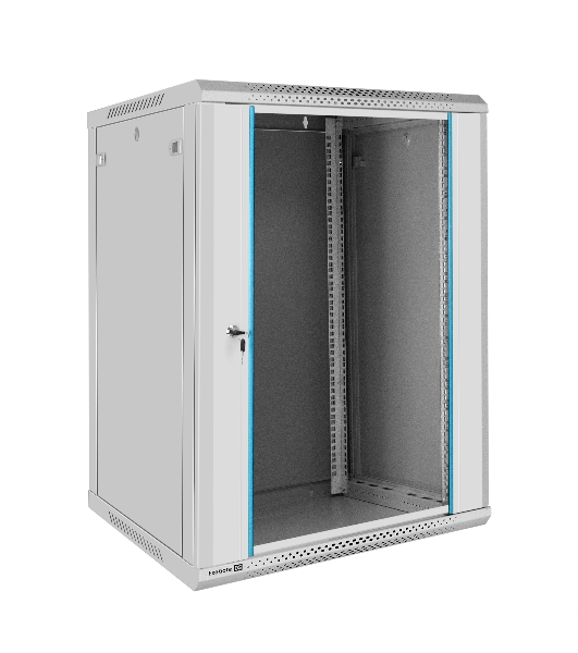 Шкаф телекоммуникационный 19' настенный 18U ExeGate EC-WM-18U.600.G.GREY (19”, 18U, 600x600x901mm (ШхГхВ), передняя дверь закаленное стекло, съемные боковые панели, пыле- и влагозащита IP23, светло-серый RAL 7035)