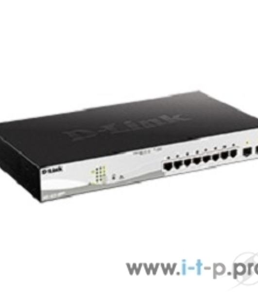 Коммутатор D-Link DGS-1210-10MP/F1A, 8×1 Гбит/с + 2×1 Гбит/с SFP, настраиваемый