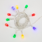 Гирлянда Neon-night светодиодная 'Шарики' 1.5 м, 10 LED, прозрачный ПВХ, цвет свечения мультиколор, 2 х АА (батарейки не в комплекте), фото5