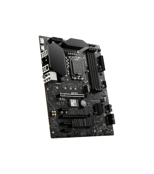 Материнская плата MSI PRO Z790-S WIFI, LGA 1700, ATX, 4xDDR5, 1xPCIe 5.0 x16, 4xM.2, 4xSATA, 1xHDMI, 1xDP, 2.5 Gigabit Ethernet, 7.1 аудио