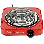 Плита настольная электрическая Centek CT-1508 красный, 1 кВт, ТЭН, конфорки - 1, эмаль, поворотные переключатели, фото7