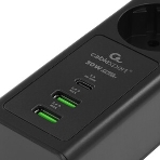 Сетевой фильтр Cablexpert Exnovo, EXN-4-CU2-B-2, 4р,16А, 1xType-C PD, 30Вт, 2хUSB, 2 м, ур. защиты 4+, черный, коробка, фото3
