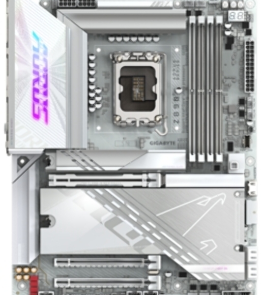 Материнская плата Gigabyte Z890 AORUS PRO ICE, LGA 1851, Intel Z890, 4xDDR5, 4xSATA, 5xM.2, 1xPCIe 5.0 x16, 1xPCIe 4.0 x4, 1xPCIe 4.0 x1, 2xUSB-C (Thunderbolt 4), 1x 5Gb LAN, 4xUSB-A 3.2 Gen 1, 2xUSB-A 3.2 Gen 2, 4xUSB-A 2.0, 2x3.5 мм, 7.1, ATX