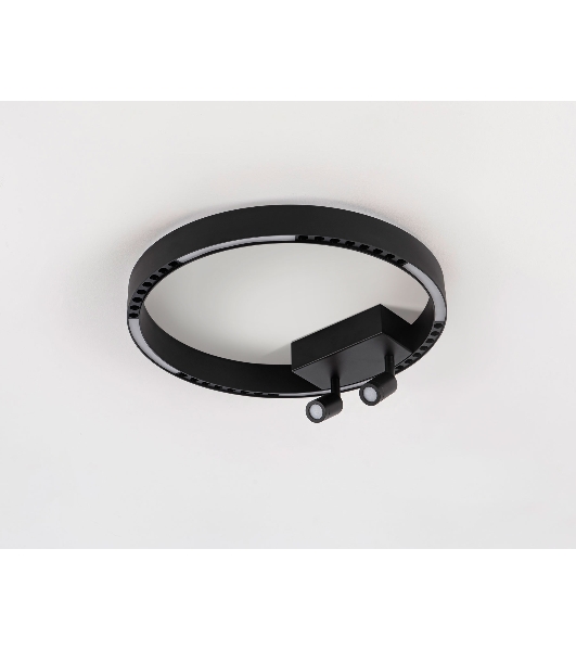Потолочный светодиодный светильник Ambrella light FL5806/1+2 BK черный 25W 3000K/4200K/6400K D400*95 (без ПДУ)