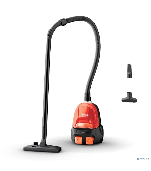 Пылесос Tefal MICRO SPACE CYCLONIC TW3235EA оранжевый/черный, 350/1600 Вт, уборка сухая, пылесборник контейнер 1 л