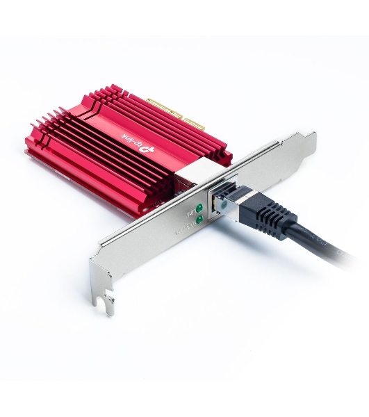 Сетевой адаптер 10 Gigabit PCI-E network adapter, 1 PCI Express 3.0 X4 interface, 1 100/1000/10000Mbps Ethernet port, come with Low-Profile and Full-Height Brackets